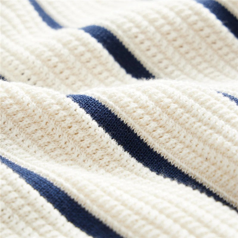 New Summer Men's Striped Knit Polo Shirts Fashion Patchwork Short Sleeve Turn Down Collar Smart Casual Polos Men Knitted Tops
