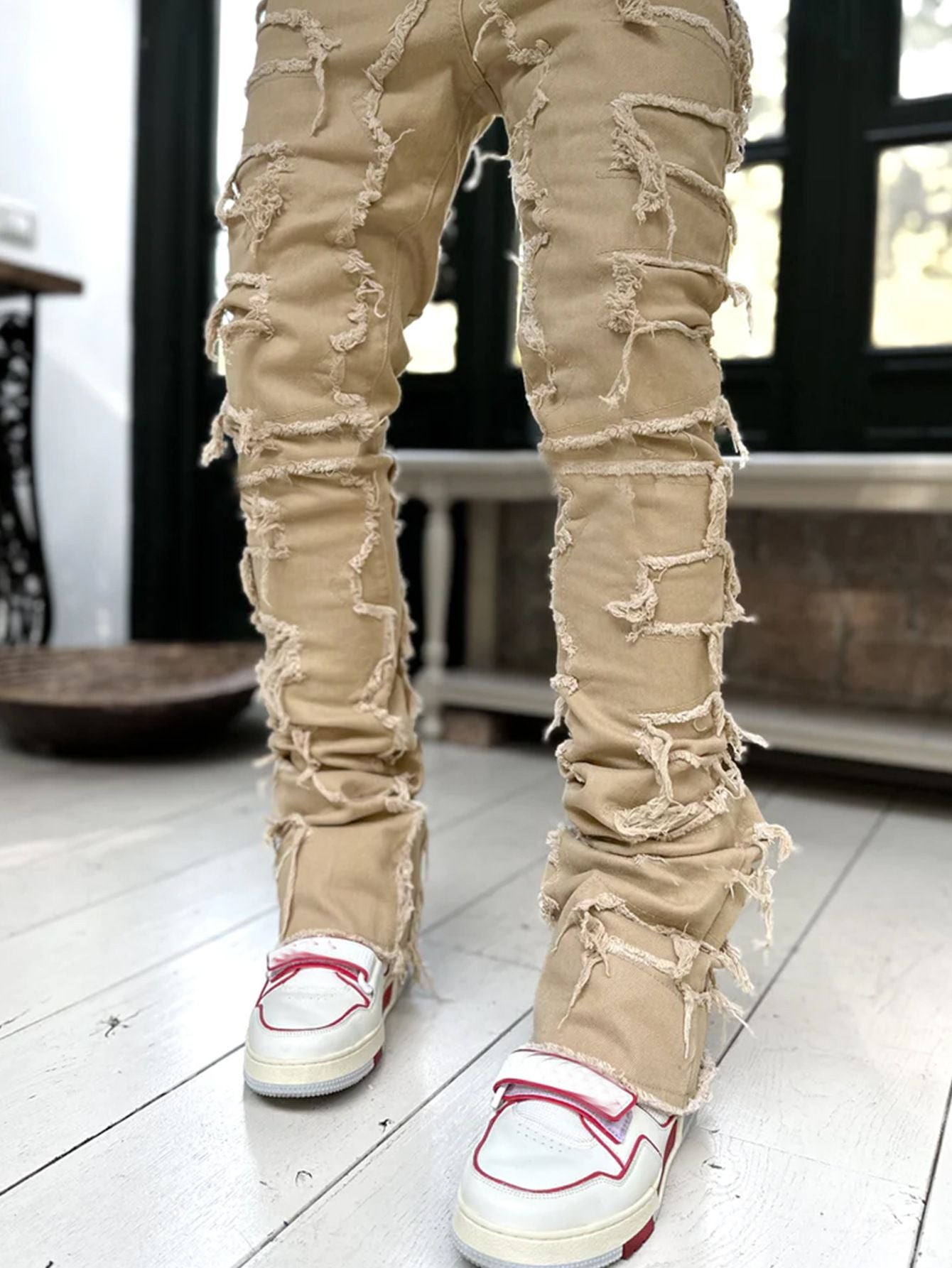 Novas calças jeans com pernas retas, jeans retrô, estilo urbano, moda ins, estilo explosivo, calças jeans masculinas retrô elásticas, novas.