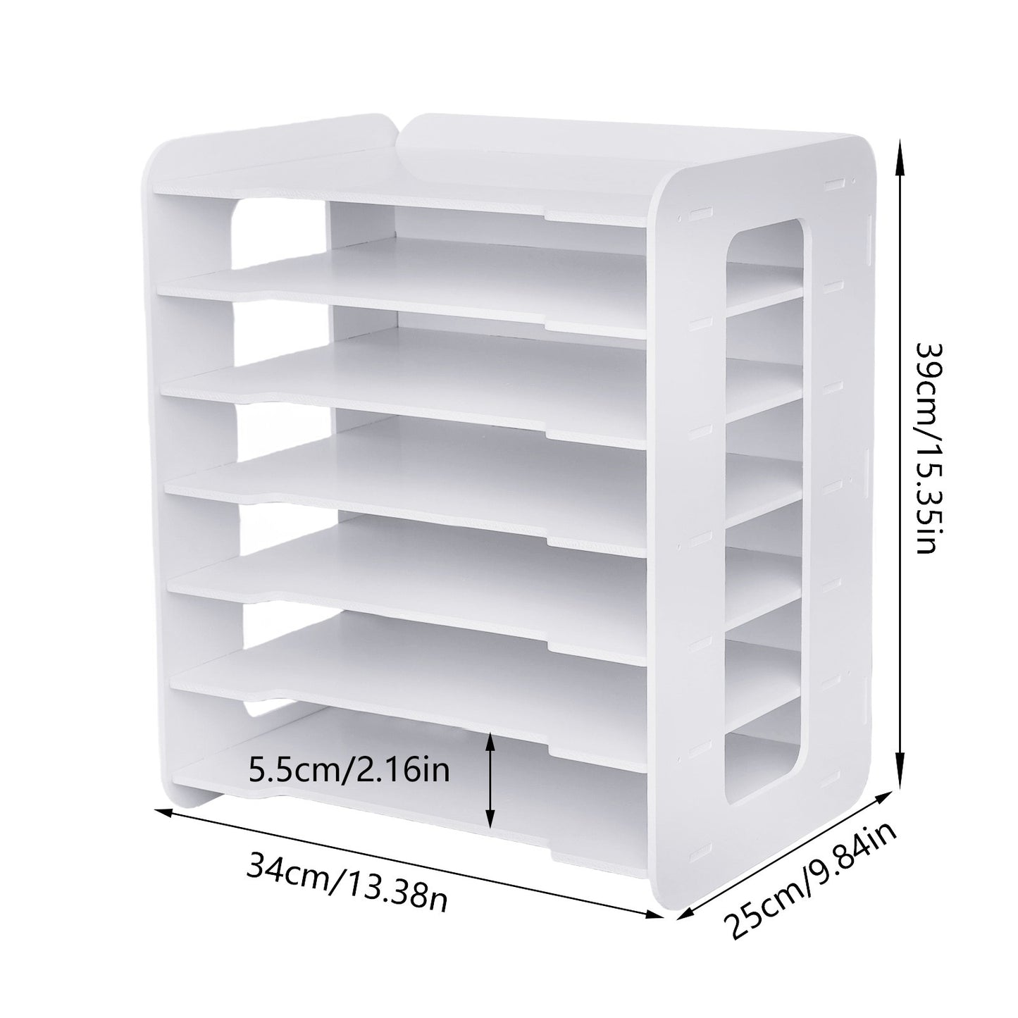 7-Layer File Organizer with PVC Material, Easy Assembly, Space-Saving Storage for Desk, Ideal for Home, Office, and School Use
