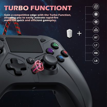 Controller For Playstation 5 PS5/PS4/PC/Steam Wired Gamepad Turbo Dual Vibrate Hall Effect Linear Trigger Game Control Joystick