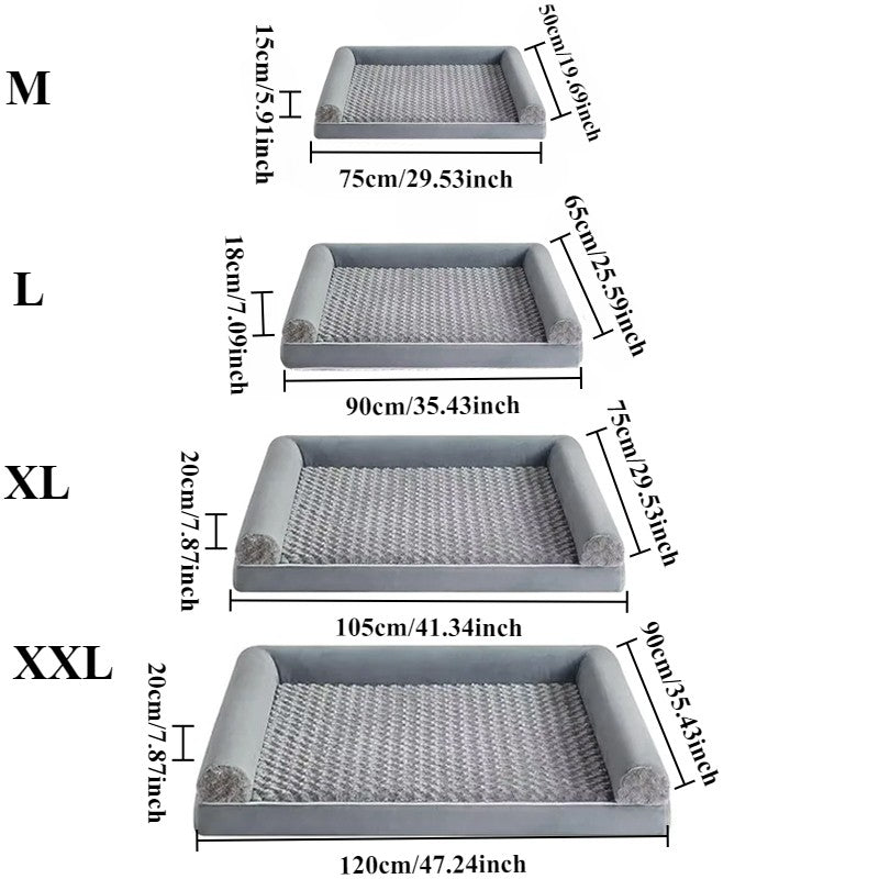 Cama para Cachorro de Luxo de Alta Qualidade Colchonete Ninho para Gato Confortável e Removível Aplicável a Filhotes Cães de Médio a Grande Porte Gatos Suprimentos de Cama Macia para Animais de Estimação