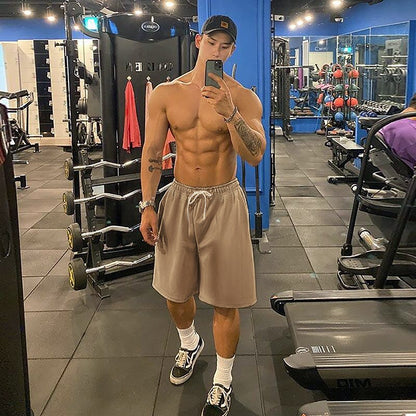 Men's Gym Training Basketball Shorts Loose Fit Mid Calf 3 4 Length Quick Dry Breathable Hiphop Streetwear Casual Workout Running