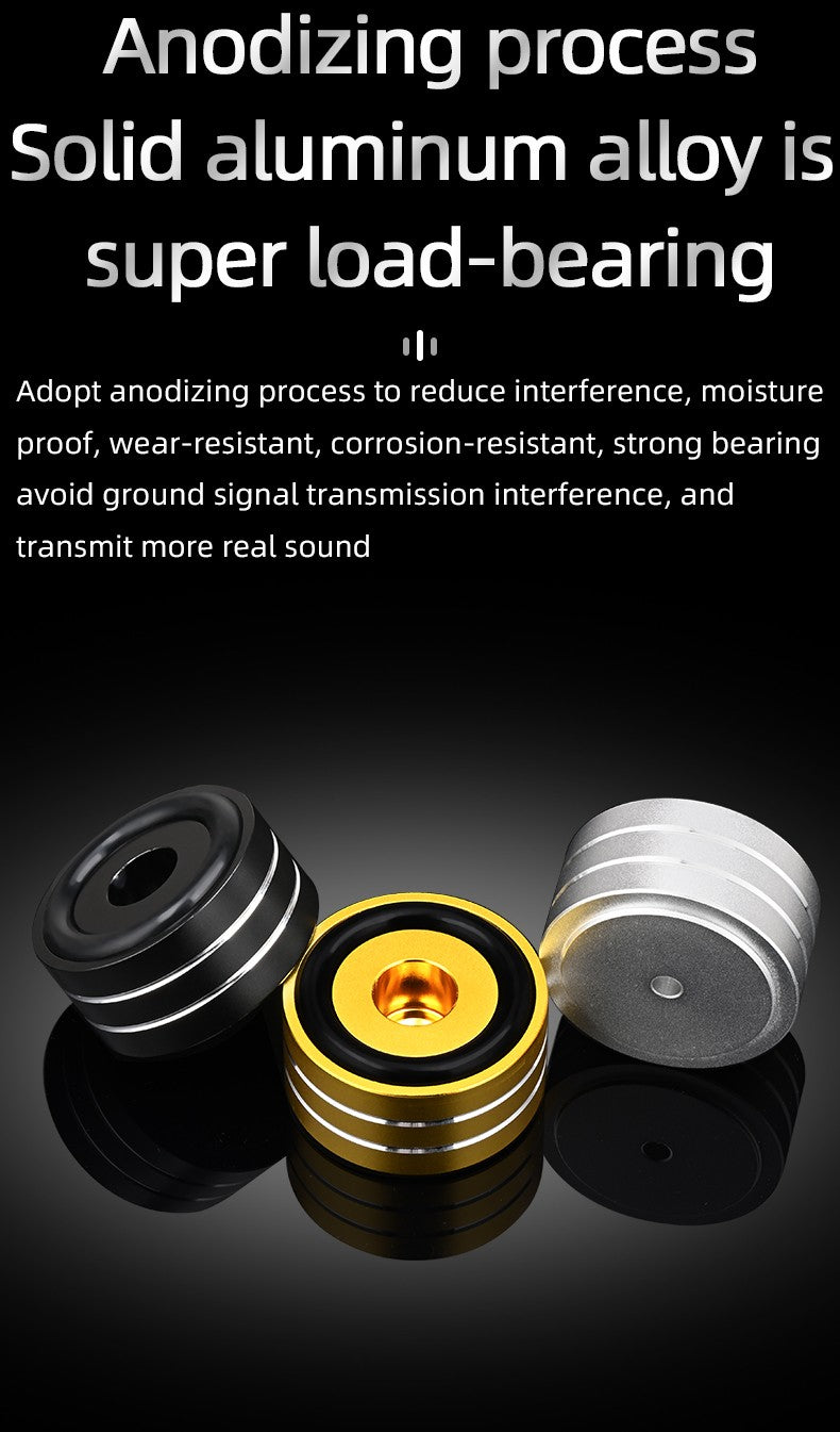 Super Premium 4PCS Hifi Speaker Spikes Pedestal Pés Pad Liga de Alumínio para Speaker DAC Pé Amortecedor