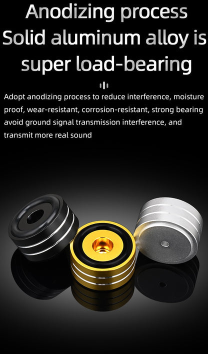 Super Premium 4PCS Hifi Speaker Spikes Pedestal Pés Pad Liga de Alumínio para Speaker DAC Pé Amortecedor