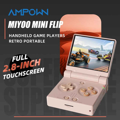 MIYOO MINI FLIP Handheld Game Players 2.8'' IPS Screen Linux System Video Game Consoles Free Case Gamer Dual analog sticks Gift