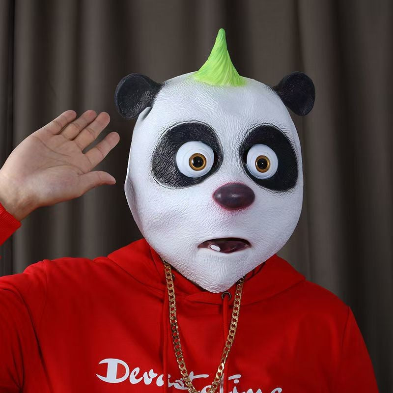 Halloween Latex Full Head Mask for Adults & Kids Animal, Pumpkin, Fox, Dog, Panda, Monkey Character Cosplay Costume Accessory