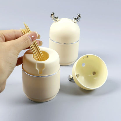 Silicone World Auto Pops-Up Toothpick Box Detachable Toothpick Storage Box Dispenser Home Automatic Push-type Toothpick Holder