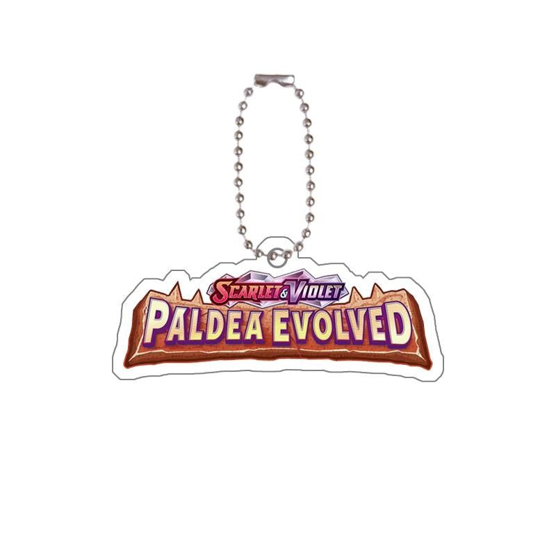 Chaveiro de acrílico de série completa para Mega Evoluções em inglês Sv10 Sv11 Sv9 151 Logotipo Anime Pingente de acrílico de decoração de bolsa