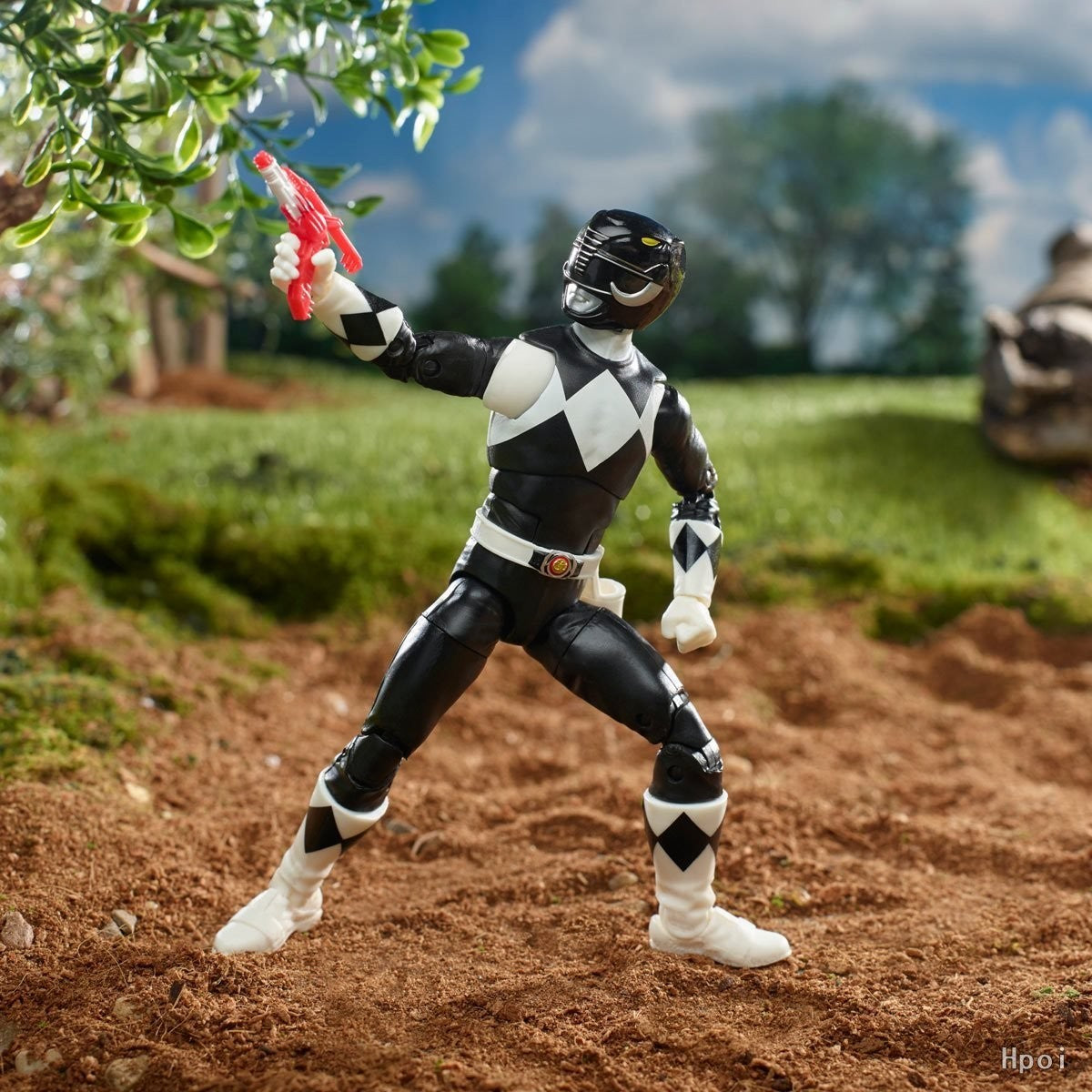 ?Promoções Quentes?Hasbro Original Power Rangers Lightning Collection Mighty Morphin Power Rangers Boneco Ranger Preto Figura de Anime Presente