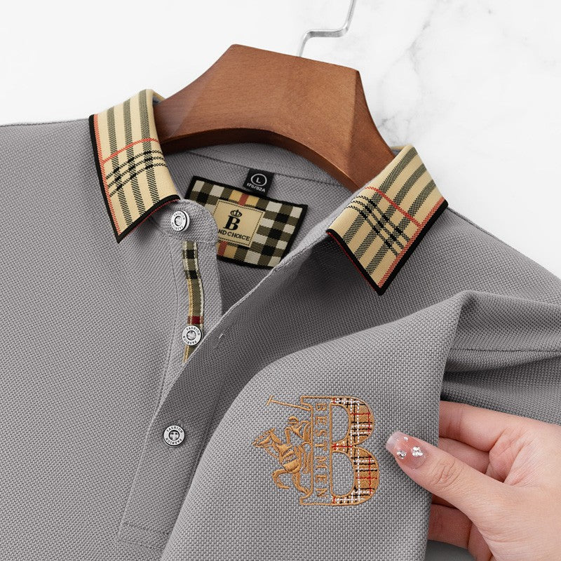 2025 new luxury men's short sleeved summer high-quality designer boutique brand embroidered polo shirt business casual T-shirt