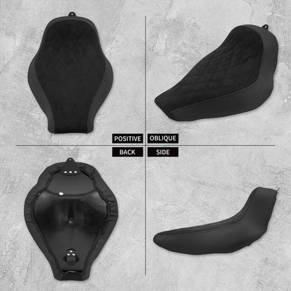 Banco Dianteiro Individual para Motocicleta com Almofada de Diamante Perfil Baixo para Harley Softail Fatboy Breakout FXBRS FXBR FLSTF 2018-2024