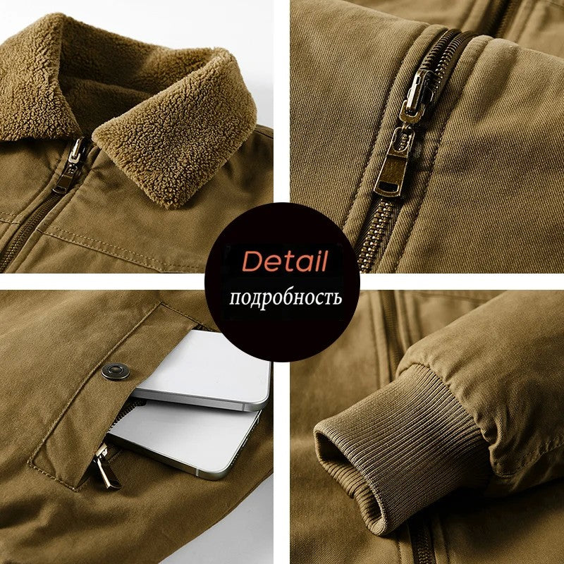 Winter Men Cotton Jackes Coat Men Autumn Warm Bomber Jacket Parkas Man Outdoor Fashion Casual Coat Stand Slim Jacket Male LZLLTT