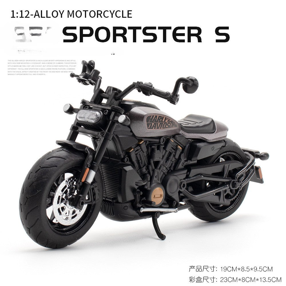 Simulação 1/12 Escala Harley Sportster S Moto Liga Modelo Moto Diecast Modelo Moto Corrida de Rua Presente Para Crianças