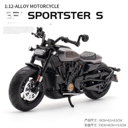 Simulação 1/12 Escala Harley Sportster S Moto Liga Modelo Moto Diecast Modelo Moto Corrida de Rua Presente Para Crianças