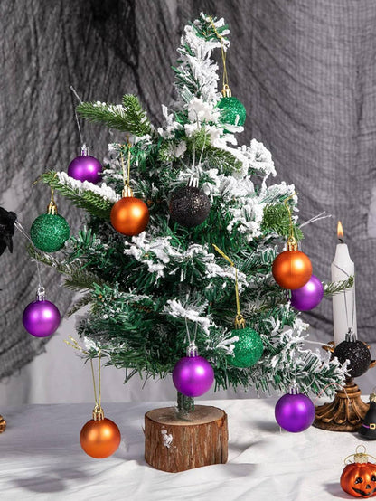 Hallowmas Decoration Balls Christmas Tree Hanging Ornaments Halloween Shiny Ball Festival Family Party Decorations