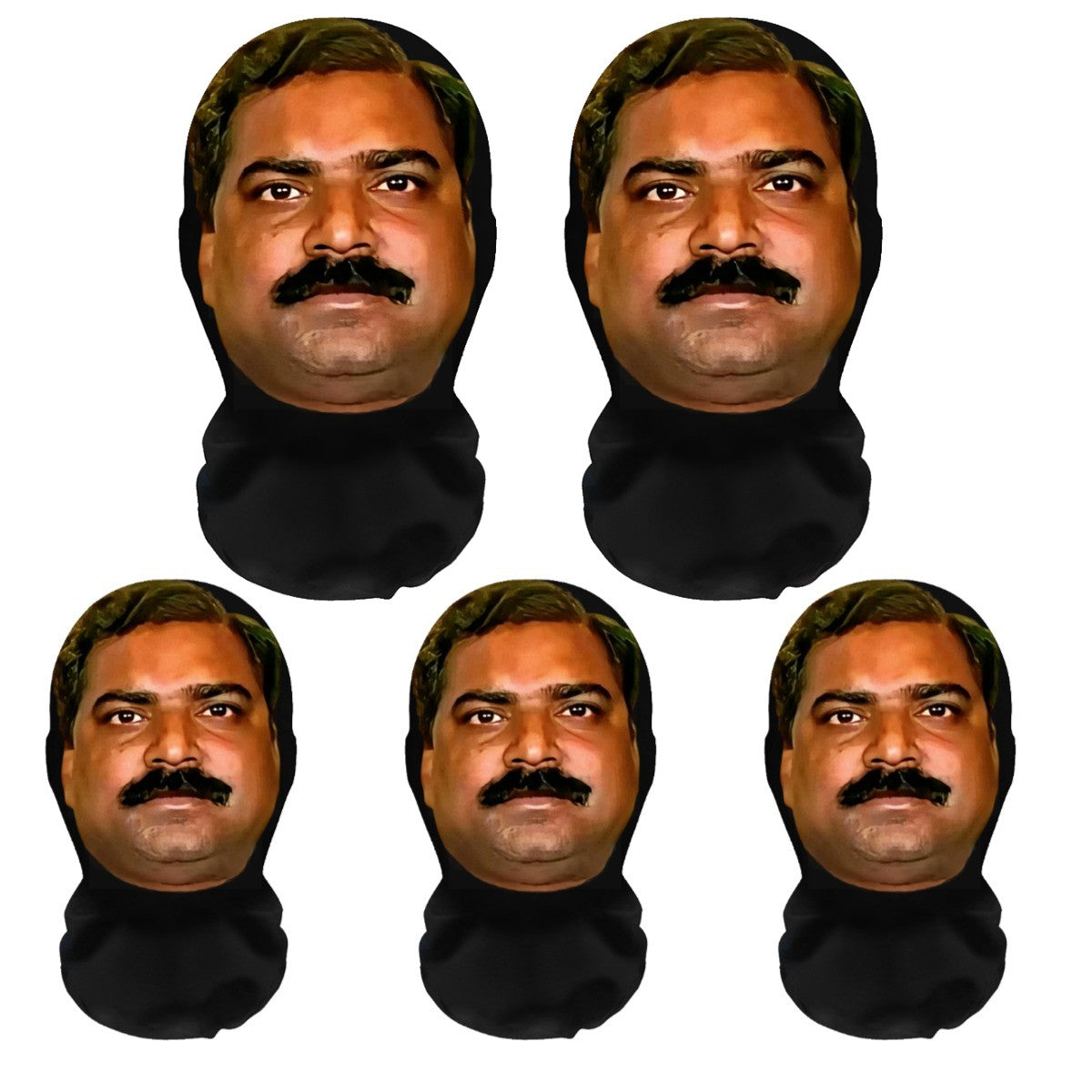 5PCS Indian-style 3D Party Realistic Mask Headgear, Abstract and Funny Cosplay Mask, Essential Equipment for Going Out for Party