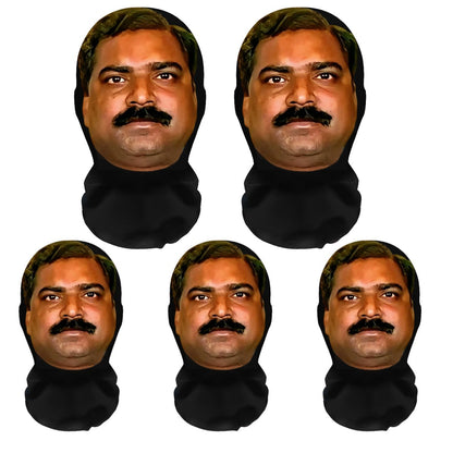5PCS Indian-style 3D Party Realistic Mask Headgear, Abstract and Funny Cosplay Mask, Essential Equipment for Going Out for Party