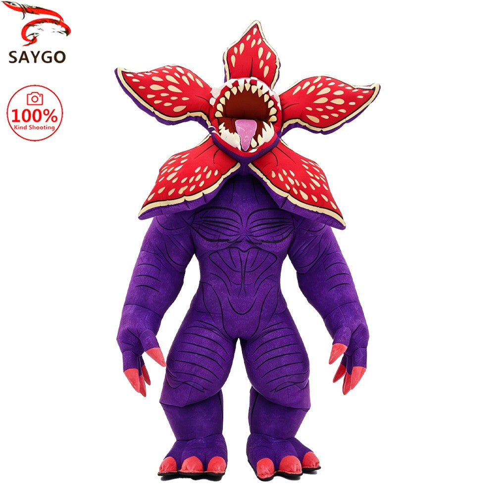 SAYGO Man Eating Flower Inflatable Costume Mascot Parade Adult Character Cosplay Birthday Halloween Party Event Plush Set