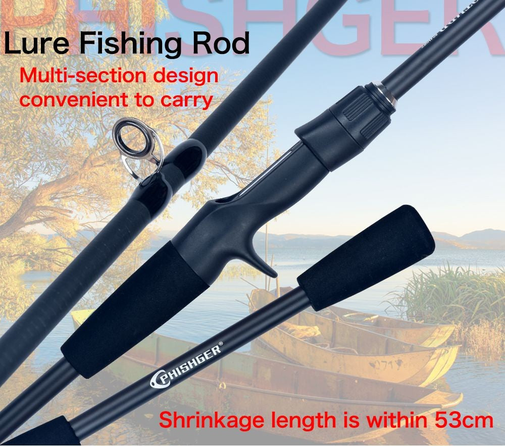 Vara de Pesca PHISHGER Giratória Baitcasting Viagem Carbono Mini Produtos para Pesca Peso de Arremesso 5-30g M Rápida Ultraleve Isca Truta