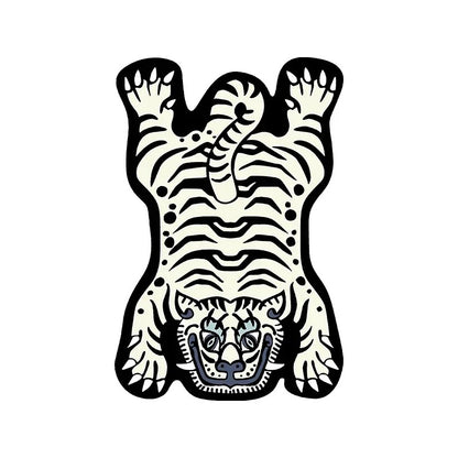 VIKAMA Cartoon Shaped Tiger Carpet Living Room Children's Bedroom Bedside Rugs Home Decor Non-Slip Kitchen Balcony Floor Mats
