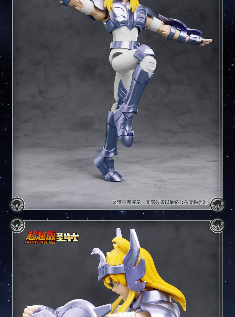 Em Estoque blokees originais Saint Seiya Champion Series Conjunto de Bonecos de Ação Camus Hyoga Boneco de Anime Colecionável Montado Presente de Natal