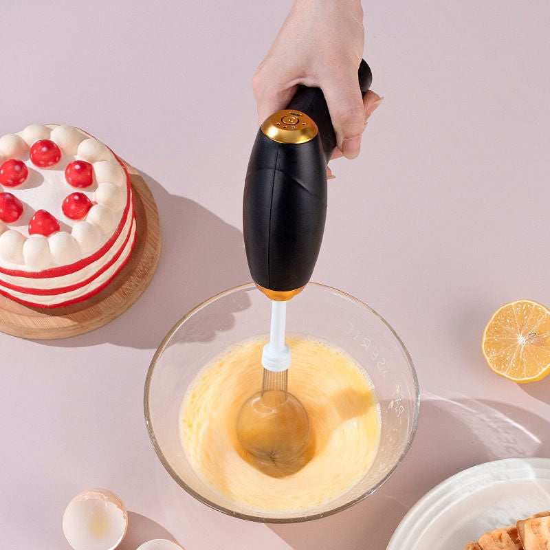 Mini liquidificador portátil USB, batedor de ovos, cafeteira portátil, cremeira, espumador de leite, mixer de alimentos recarregável de 3 velocidades para cozinha