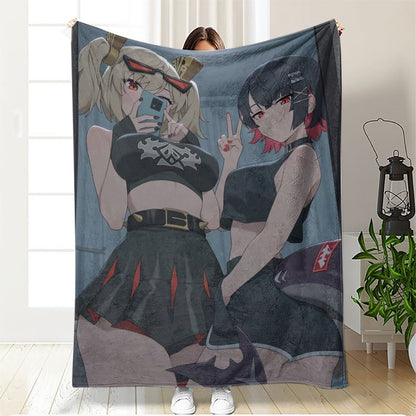 Manta de lã com tema de anime fofa Zenless Zone Zero para cama, sofá, escritório, para uso interno e externo
