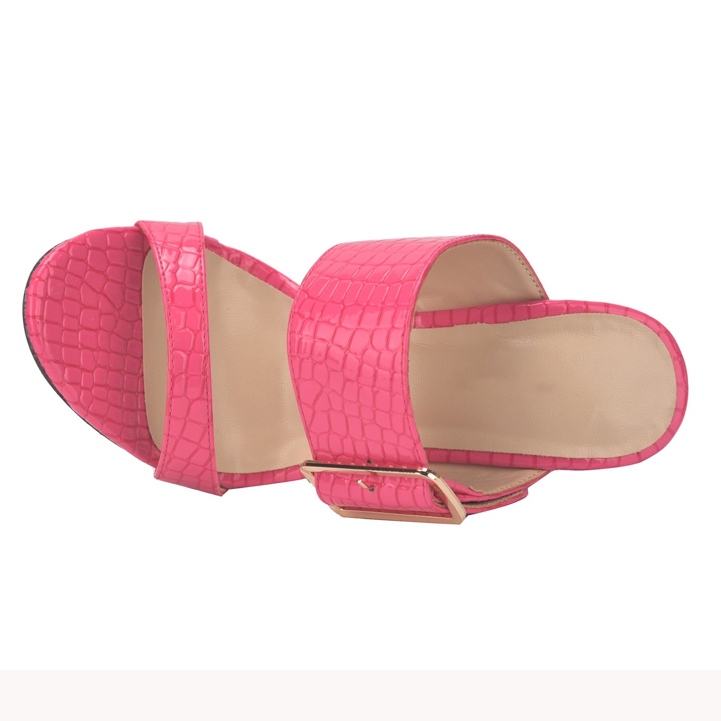 New Summer Buckle Strap Outside Women Slipper  Open Toe High Heeled 10CM Women's Sandals Thin Heels Neutral Slippers Party Pumps