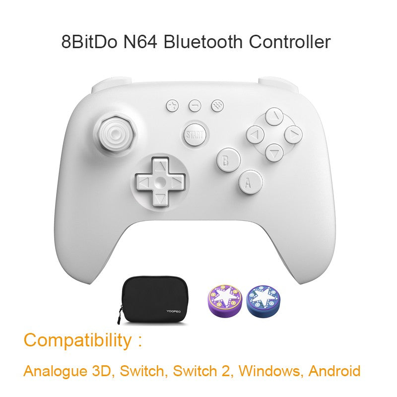 8BitDo N64 Bluetooth Controller for Analogue 3D, Nintendo Switch, Switch 2, Gaming Joystick Gamepad for Windows and Android