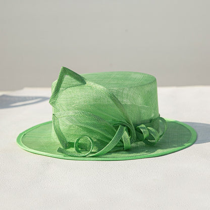 Chapéus Fascinators CLÁSSICOS SINAMAY para Mulheres Chapéu de Sol Feminino Chapéus de Verão com Aba Larga Chapéu Boater Festa do Chá Derby Igreja CHAPÉU DE CASAMENTO