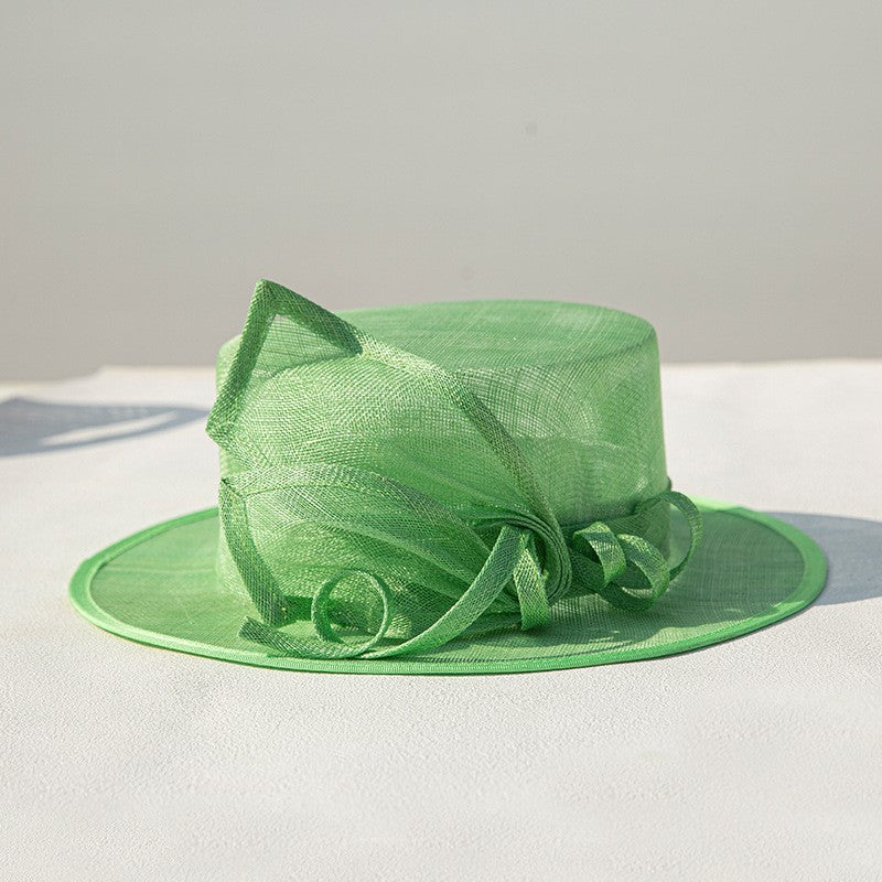 Chapéus Fascinators CLÁSSICOS SINAMAY para Mulheres Chapéu de Sol Feminino Chapéus de Verão com Aba Larga Chapéu Boater Festa do Chá Derby Igreja CHAPÉU DE CASAMENTO
