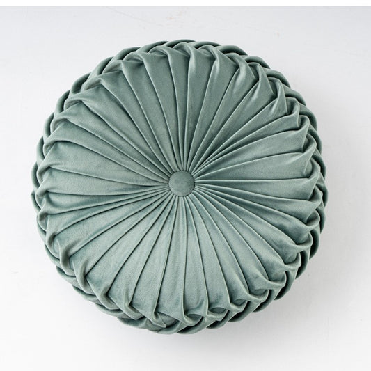 Velvet Pumpkin Pillow Backrest Lumbar Support Cushion Soft Round Solid Color Suitable for Sofa Bed Floor Office Chair
