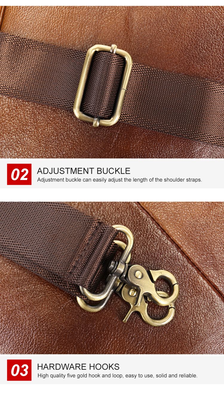 WESTAL Men's Shoulder Bags Genuine Leather Crossbody Messenger Bag For 13.3 Inch Laptop Briefcase Leather Man Handbags 8577