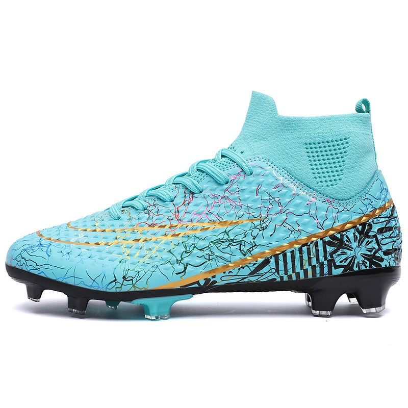 New Men Soccer Shoes Training Boys Outdoor Sport Football Boots Adult Long Spikes Non Slip Cleats Breathable Match Comfortable