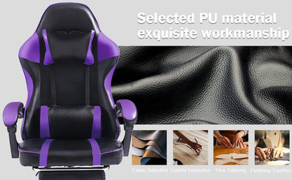 Computer Gaming Chairs for Adults, Ergonomic Computer Chair Office Desk Chair with Wheels, Adjustable Lumbar Support Big and Tal