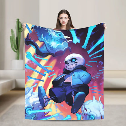 Annoying Dog Game Cobertores Undertale Manta de flanela para quarto, sofá, estampada, ultrassuave e quente
