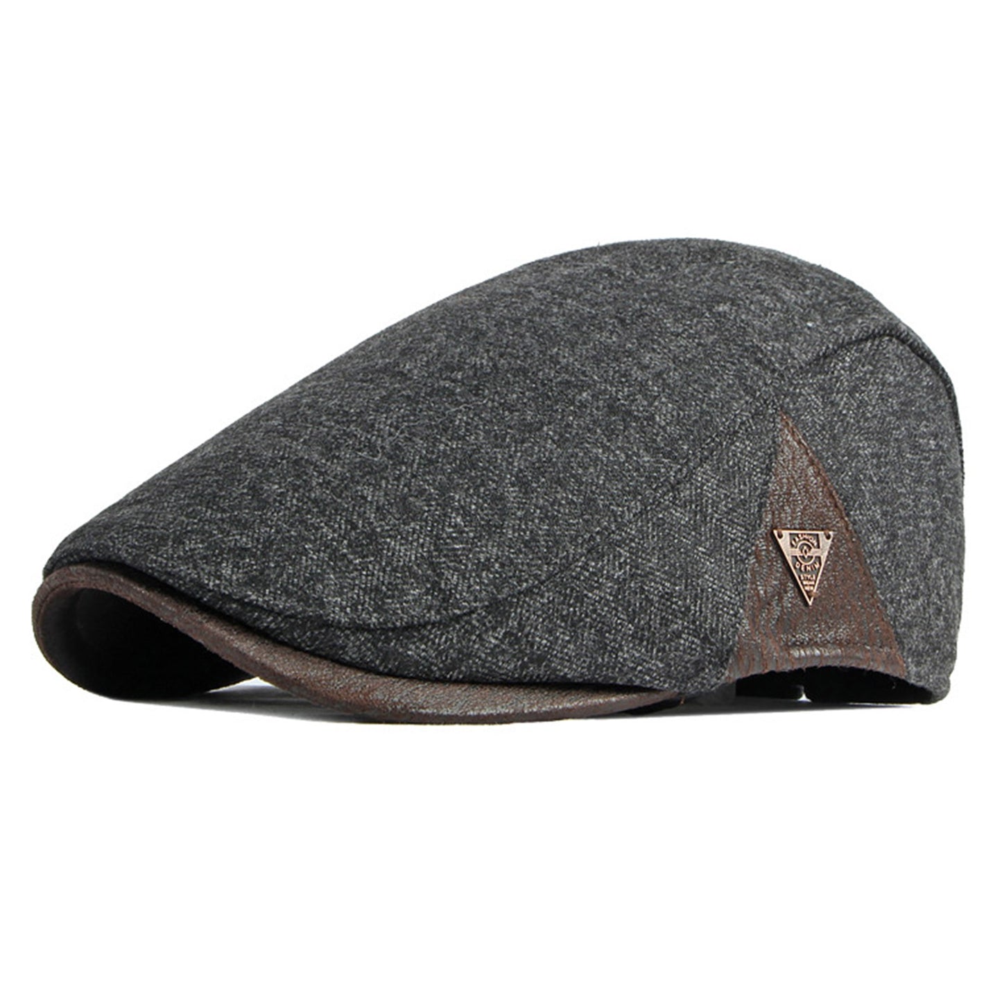 British Retro Beret Hat For Men Winter Thick Warm Woolen Newsboy Cap Fashion Outdoor Casual Cap