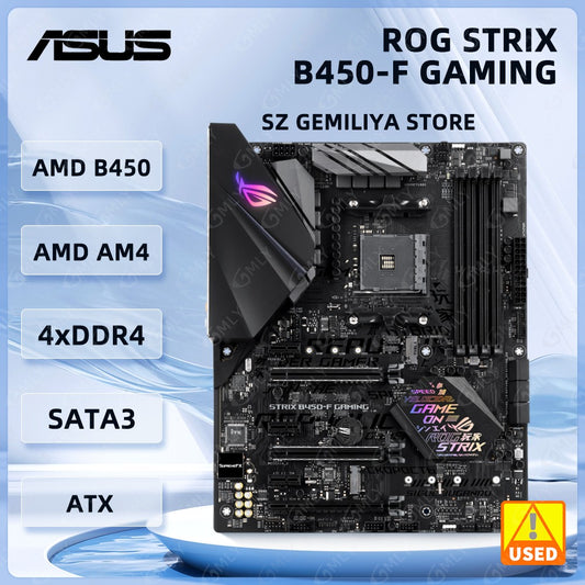 Placa-mãe ASUS ROG STRIX B450-F GAMING B450 AM4 DDR4 64GB Para Ryzen 5 5600X 5500 4700 3600 3900 2600 5700 cpu M.2 ATX