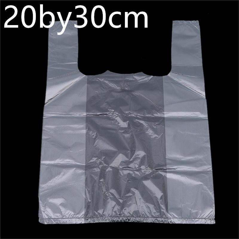 100pcs Transparent Bags Shopping Bag Plastic Supermarket Bags