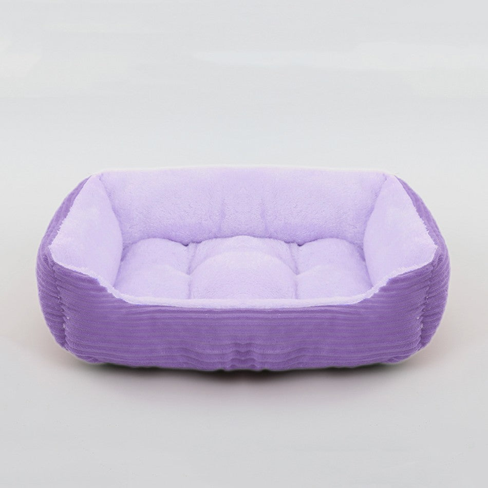 Cama para Cães e Gatos, Quadrada, Pelúcia, Canil, Sofá-Cama para Cães de Porte Médio e Pequeno, Almofada Calmante para Pets, Casa, Artigos para Animais de Estimação, Inverno