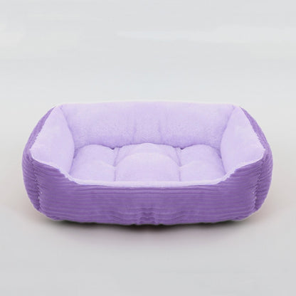 Cama para Cães e Gatos, Quadrada, Pelúcia, Canil, Sofá-Cama para Cães de Porte Médio e Pequeno, Almofada Calmante para Pets, Casa, Artigos para Animais de Estimação, Inverno