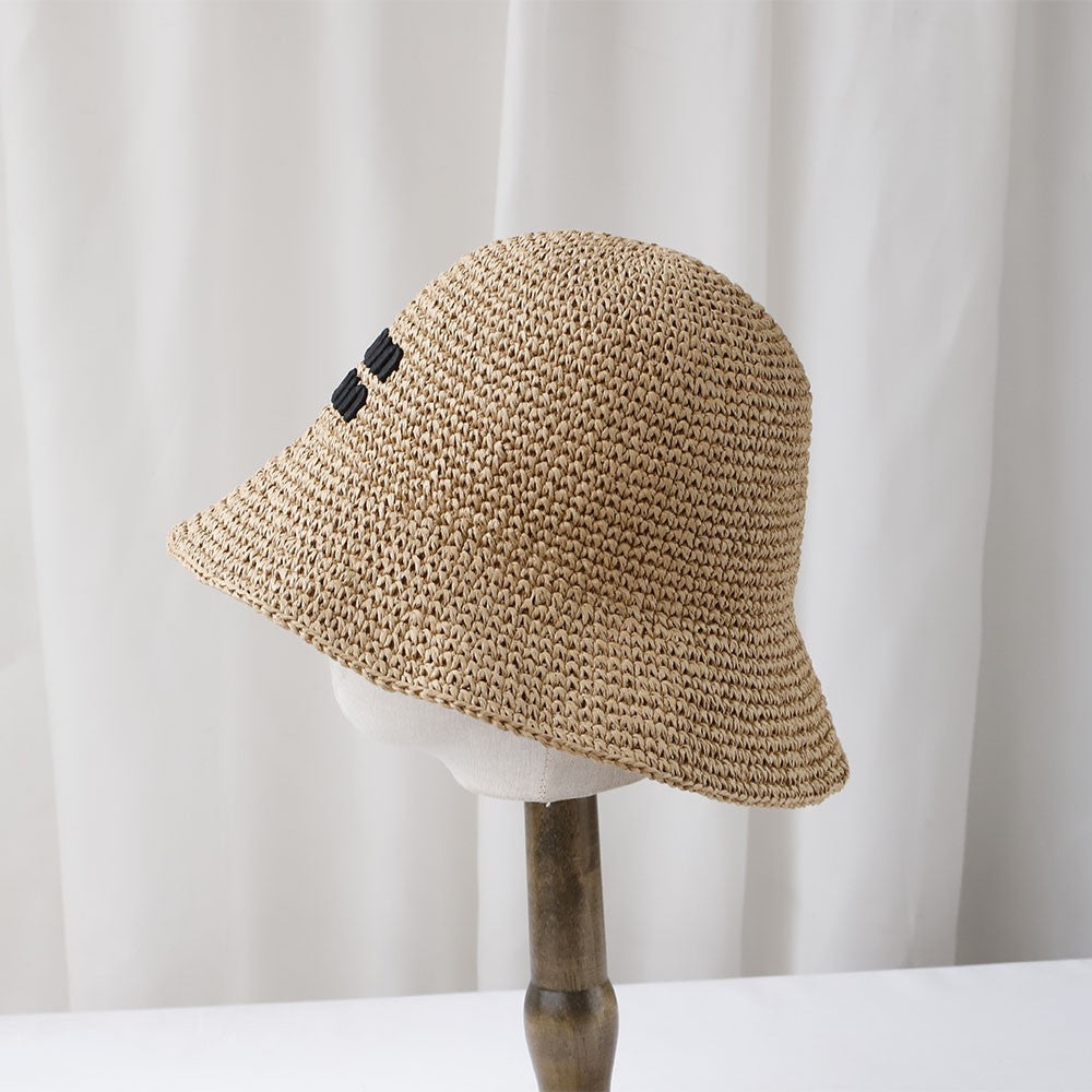 2025 Y2K beach Korean Straw Hat Summer Women Visor Bucket Hat Fisherman Hat Hand weaving Panama Girl Fishing handmade Sun Hats