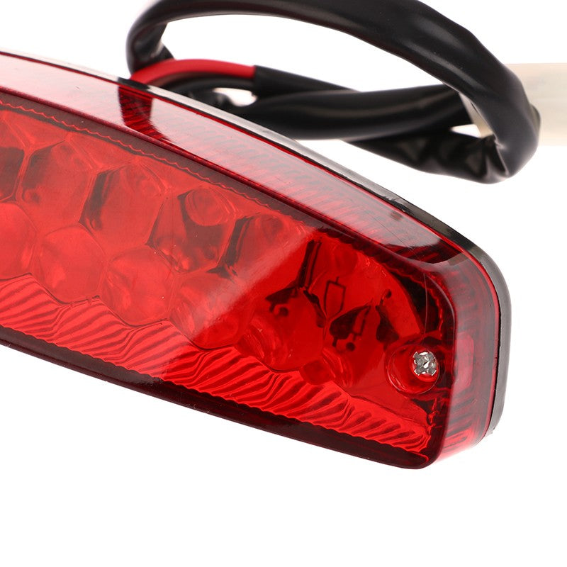 Luz de Freio Universal LED Vermelha 12V 3 Fios Luz Traseira de Placa Vermelha Para ATV Off-road Moto Luz Traseira de Posição