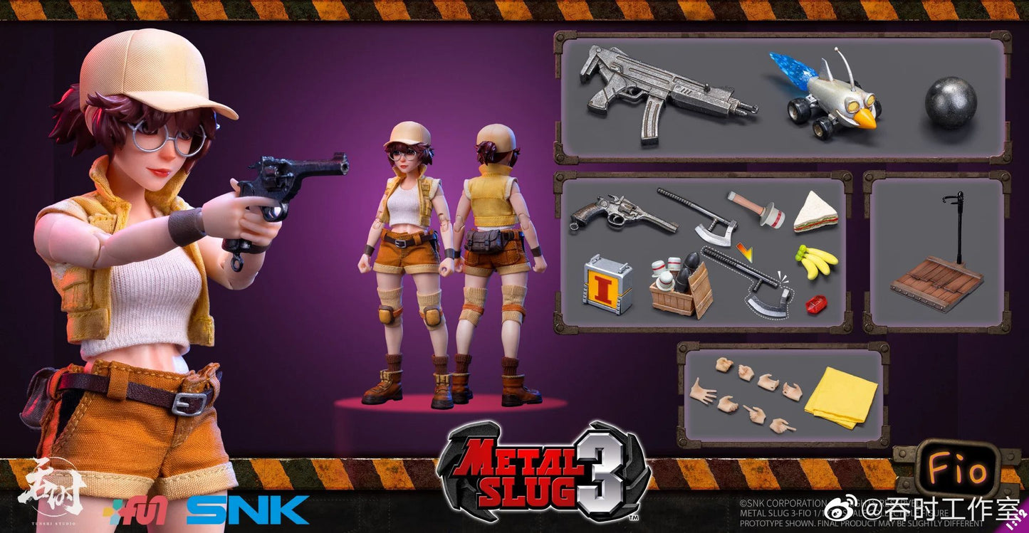 Em estoque TUNSHI TS-012 1/12 Metal Slug LEONA Heidern Cabeça Dupla Conjunto Completo de Bonecos de Ação de 6 Polegadas Modelo de Brinquedo