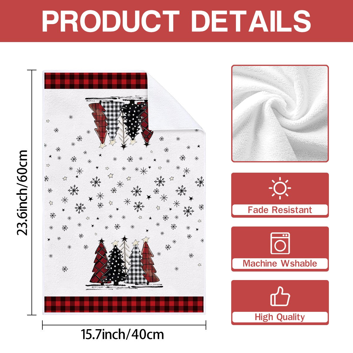 2/4pcs Merry Christmas towels Snowman Snowflake Christmas tree pattern Kitchen cleaning towels Dishwashing towels Hand towels