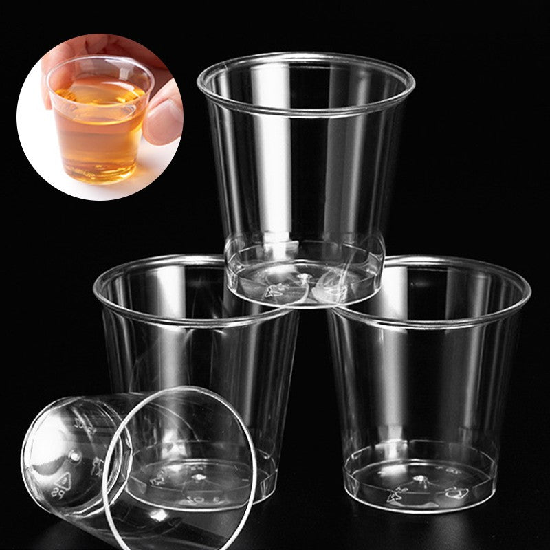 50 Peças Copos de Plástico Descartáveis Mini Transparentes Laváveis Reutilizáveis para Festas, Copos de Gelatina, Tumblers, Acessórios de Cozinha para Aniversário