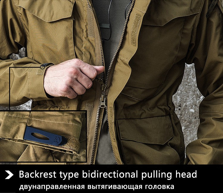 M65 UK US Army Clothes Casual Tactical Windbreaker Men Waterproof Flight Pilot Coat Hoodie Military Field Jacket Winter Autumn