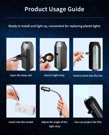 Projection Light 5V USB Direct Insertion Planet Christmas/Halloween Theme Replacement Light Ceiling Projection Light For bedroom