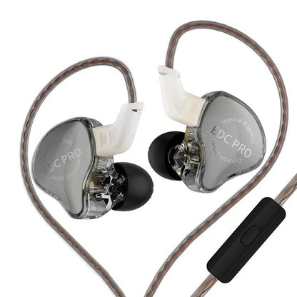KZ EDC PRO IEM Earphones HIFI Bass In-ear Wired Headphones Dynamic Driver Monitor Earbuds with Detachable Audio Cable KZ EDX PRO