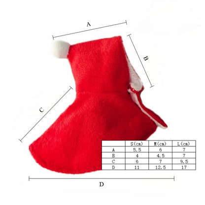 Calopsita Roupas de Natal Espessa e Quente Capa para Pássaros Capa de Natal à Prova de Vento Suprimentos para Papagaios Produtos para Animais de Estimação ????? 1pcs